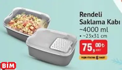 RENDELİ SAKLAMA KABI